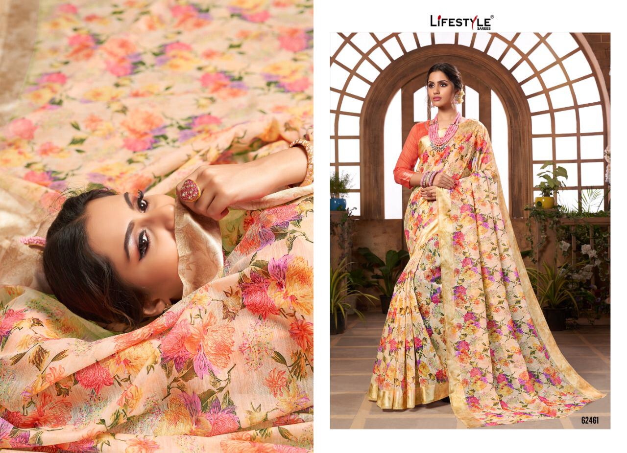 Pravina Cotton Vol 2 By Lifestyle Floral Printed Sarees Wholesale Supplier Gujarat