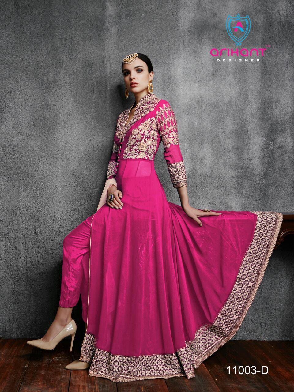 Hamim Vol 4 Nx By Arihant Series 11003a To 11003e Designer Georgette Embroidered Designer Party Wear...