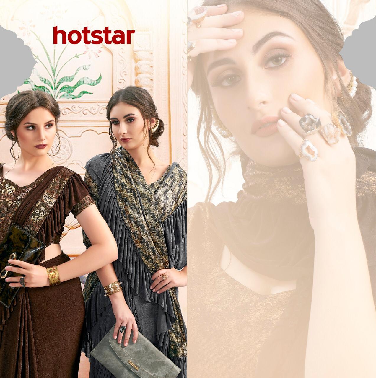 Hotstar By Saroj Fancy Designer Party Wear Sarees Wholesale Supplier Gujarat