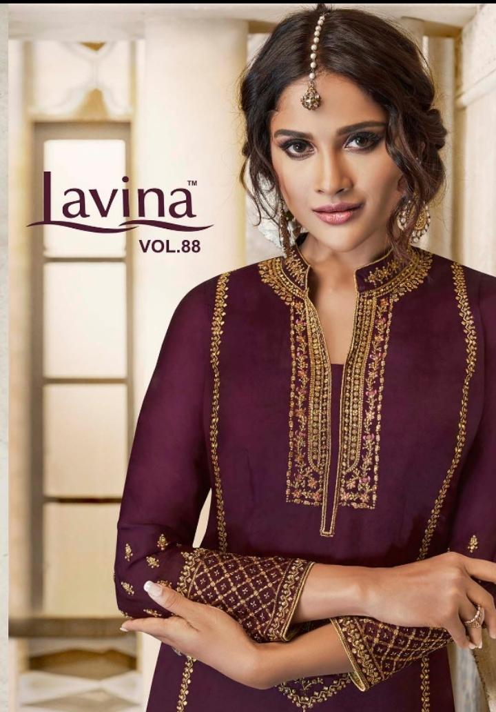 Lavina Vol 88 By Lavina Series 88001 To 88006 Designer Party Wear Suits Wholesale Supplier Gujarat