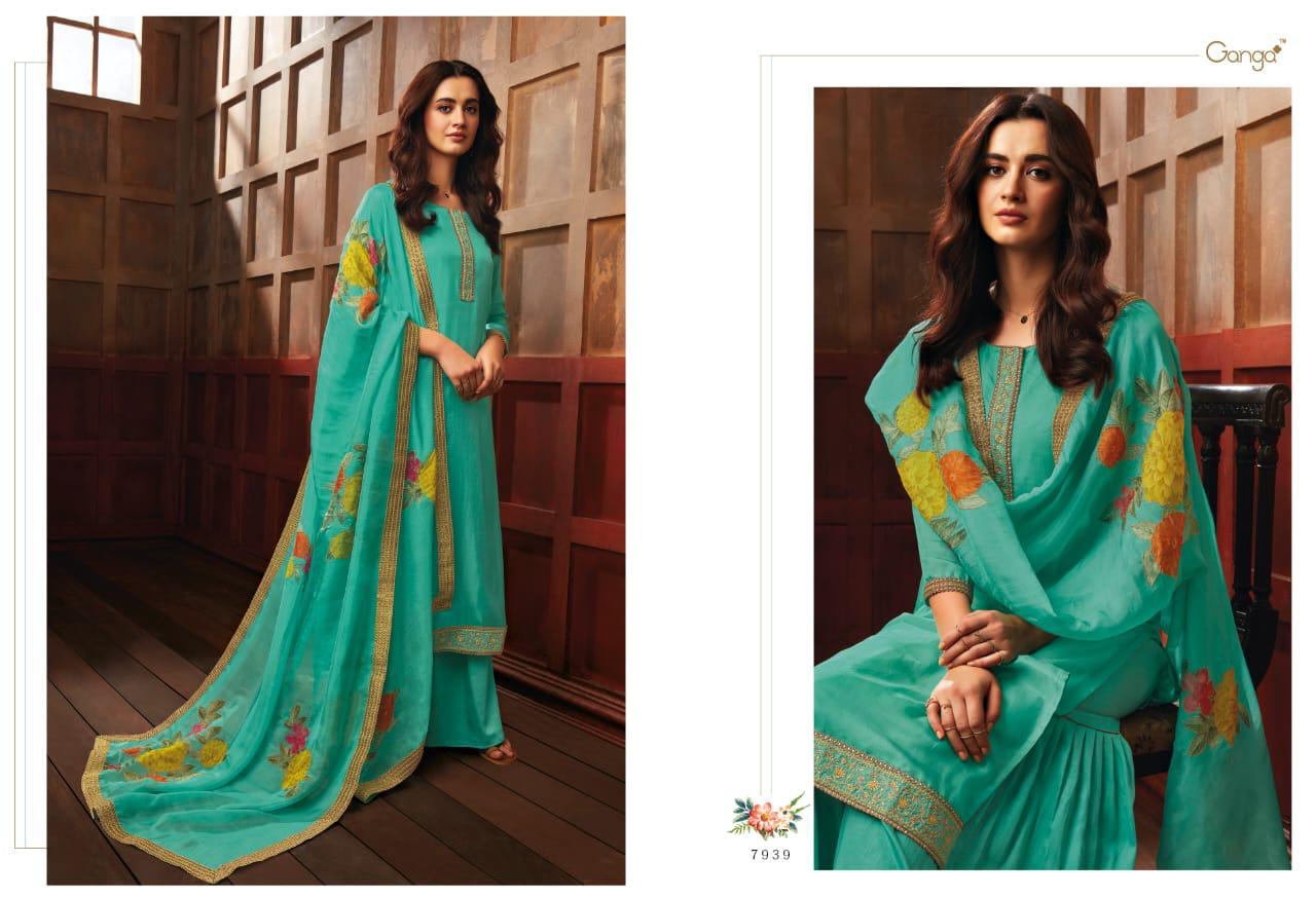 Zerenity By Ganga Series 7938 To 7943 Designer Party Wear Suits Wholesale Supplier Gujarat