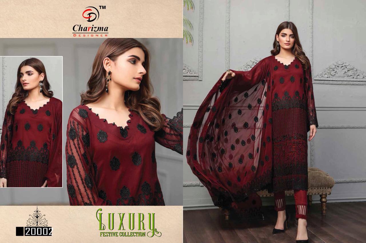 Luxury Festive Collection By Charizma Designer Series 20001 To 20004 Pakistani Designer Suits Wholes...