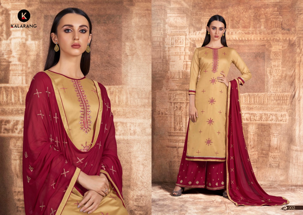 Iris By Kalarang Jam Silk Cotton Suits Wholesale Supplier Gujarat