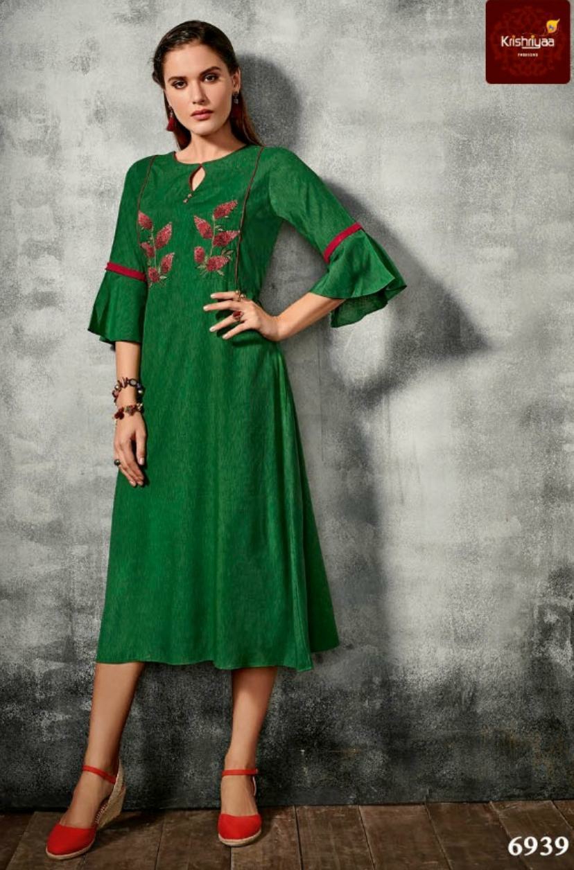 Fashion Remix By Krishriyaa Fashions Viscous Slub Kurtis Wholesale Supplier India