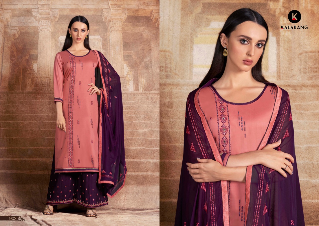 Iris By Kalarang Jam Silk Cotton Suits Wholesale Supplier Gujarat