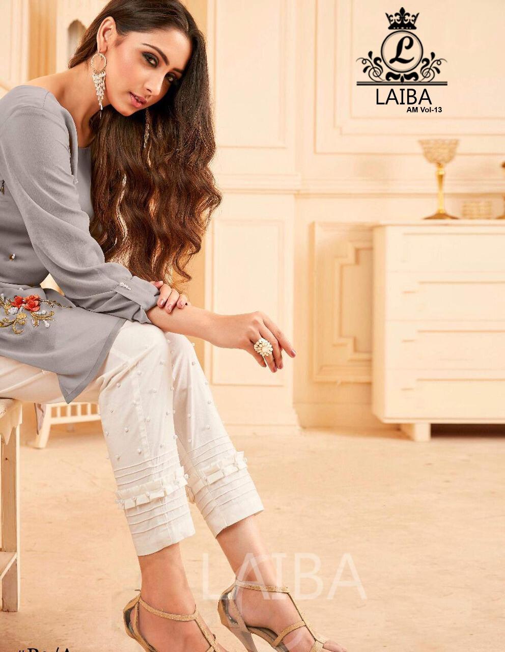 Laiba Am Vol 13 Top With Bottom Readymade Collection Wholesale Supplier Surat