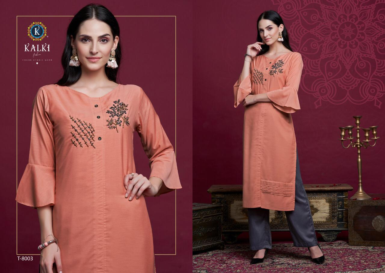 Sunheri By Kalki Fashion Musline Worked Kurtis  With Plazzo Wholesale Supplier Gujarat