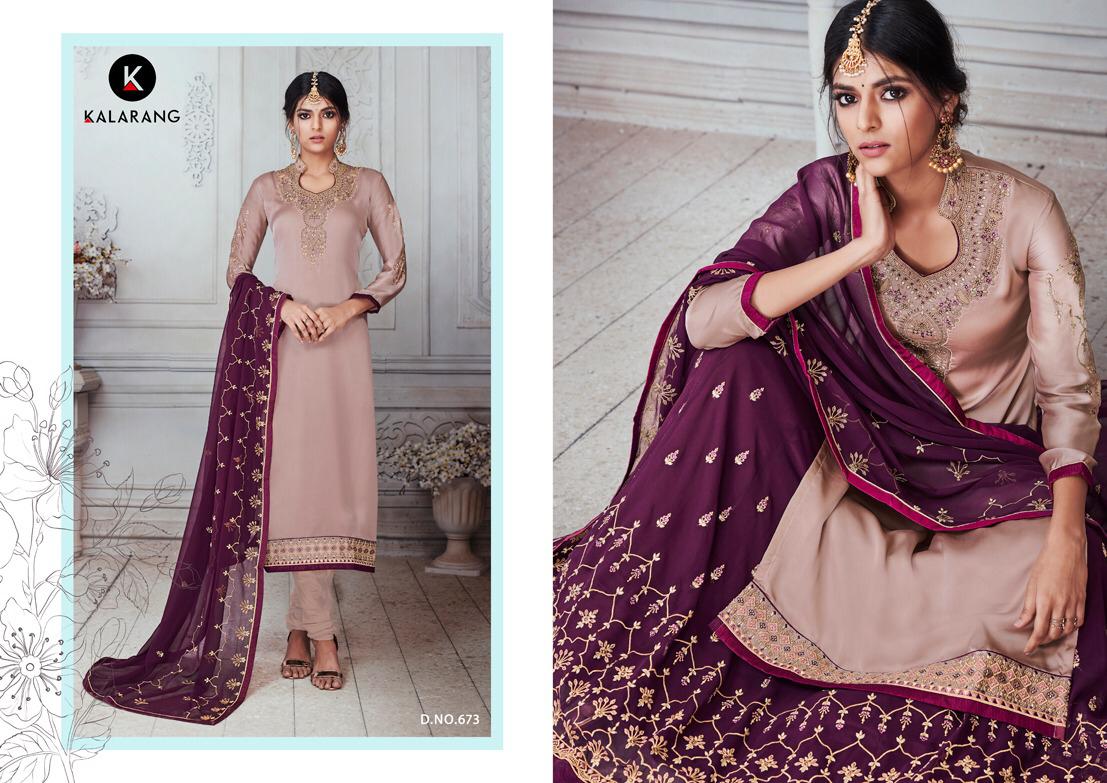 Asira By Kalarang Series 671 To 674 Designer Party Wear Suits Wholesale Supplier Nd Dealer Gujarat