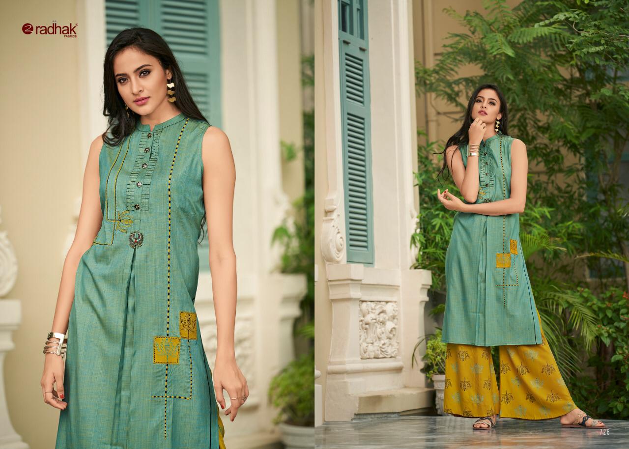 Radhak Maanaa 7 Series 726 To 730 Designer Kurtis With Pant Wholesale Supplier Surat