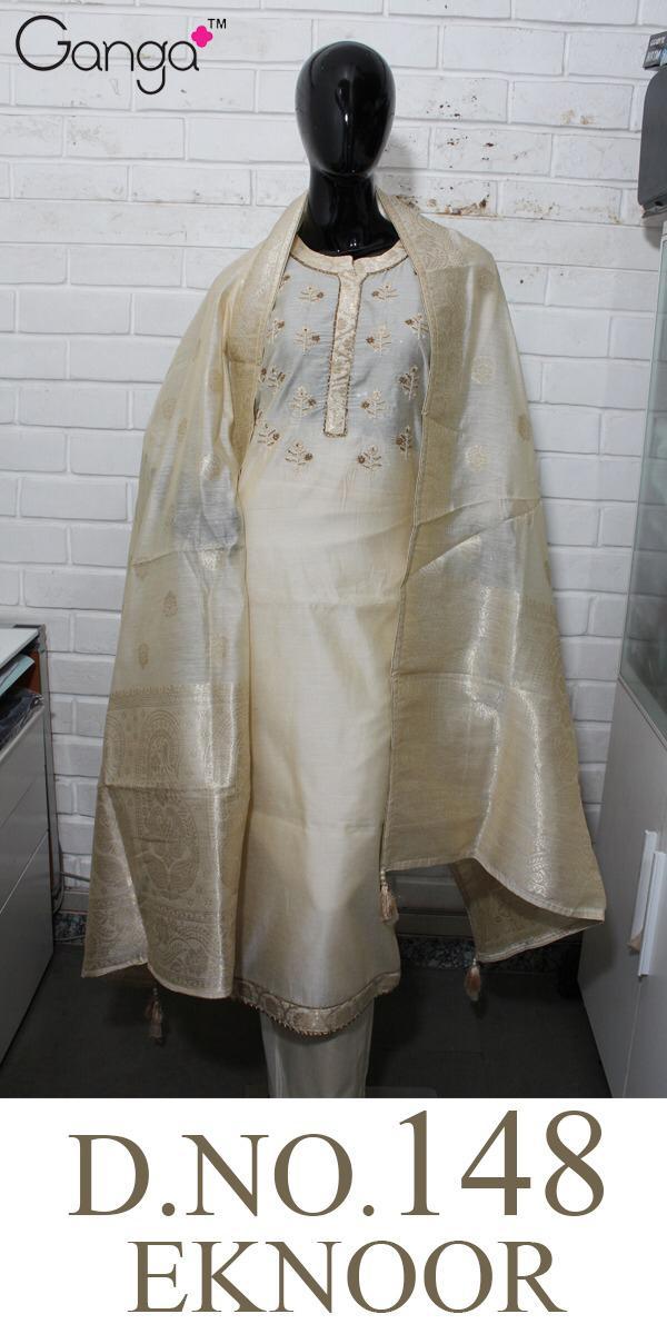 Eknoor 148 By Ganga Silk Designer Occasions Wear Suits  Wholesale Supplier Nd Dealer India