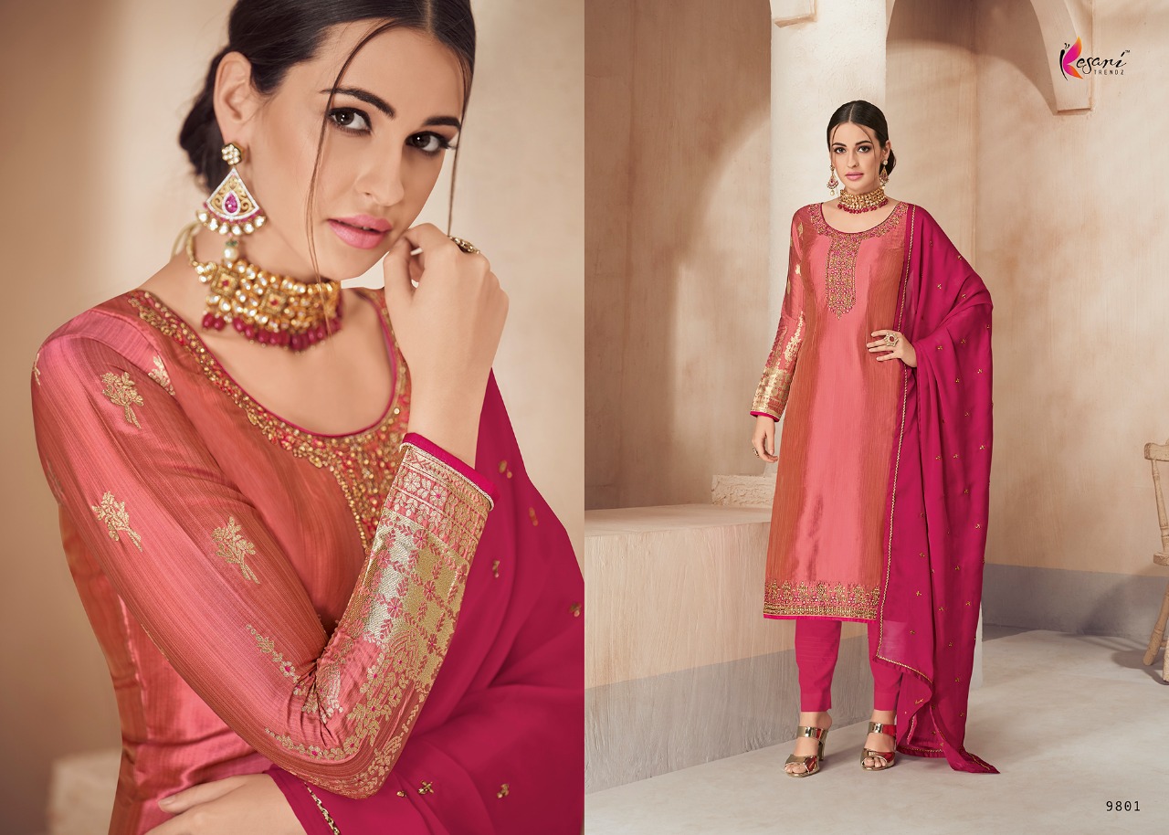 Naaz Vol 1 By Kesari Trendz Georgette Embroidered Designer Suits Wholesale Supplier Nd Trader Surat