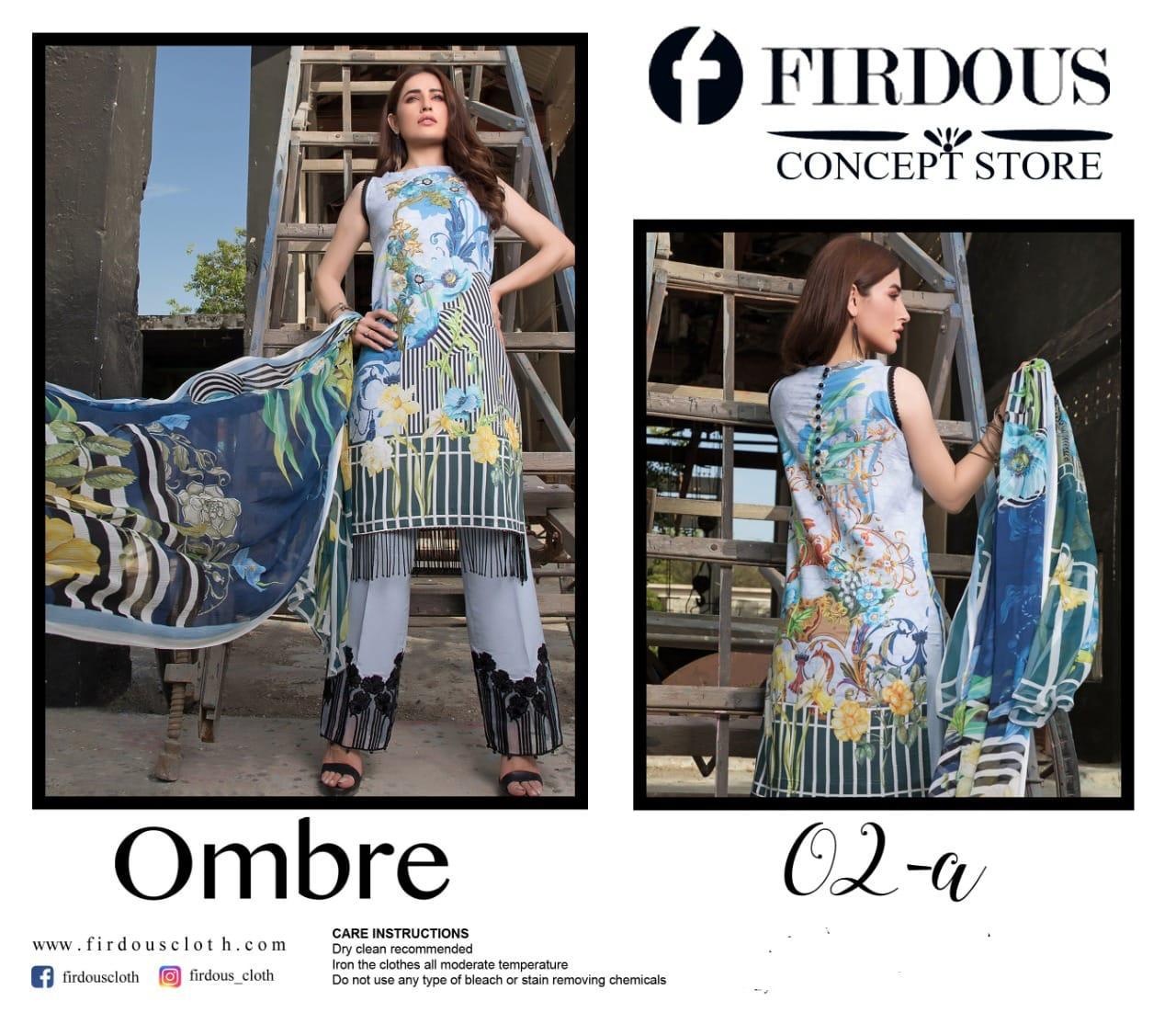 Firdous Ombre Latest Collection By A One Original Pakistani Suits Wholesale Supplier Nd Dealer Gujar...