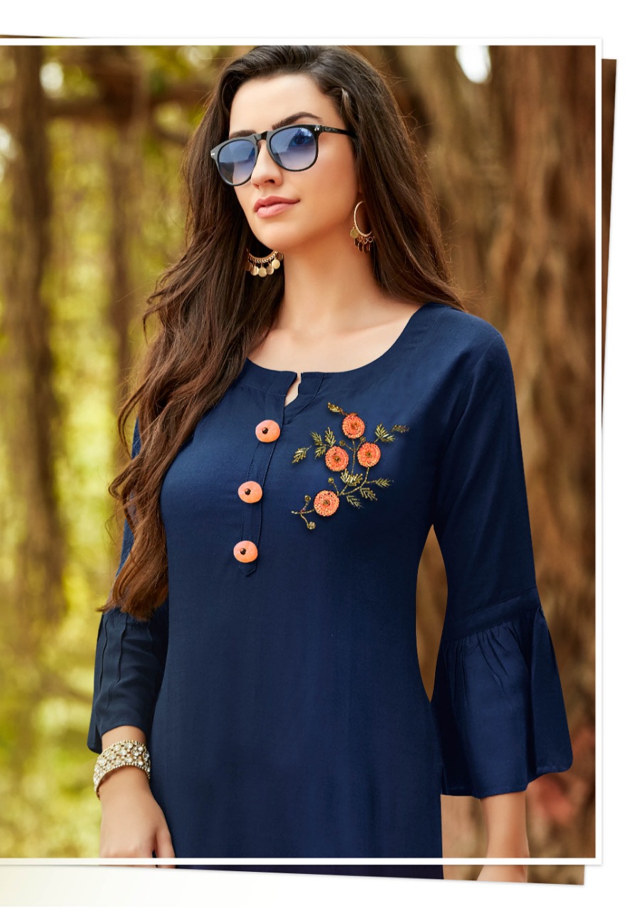 Vastram By Parra Studio Reyon Kurtis Collecotion Wholesale Supplier And Dealer Surat