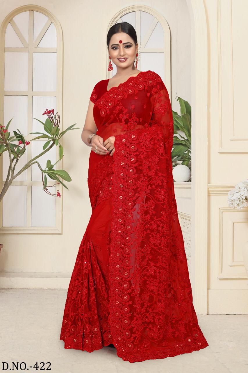 Florence By Naree Net Designer Party Wear Sarees Wholesale Supplier Nd Dealer India