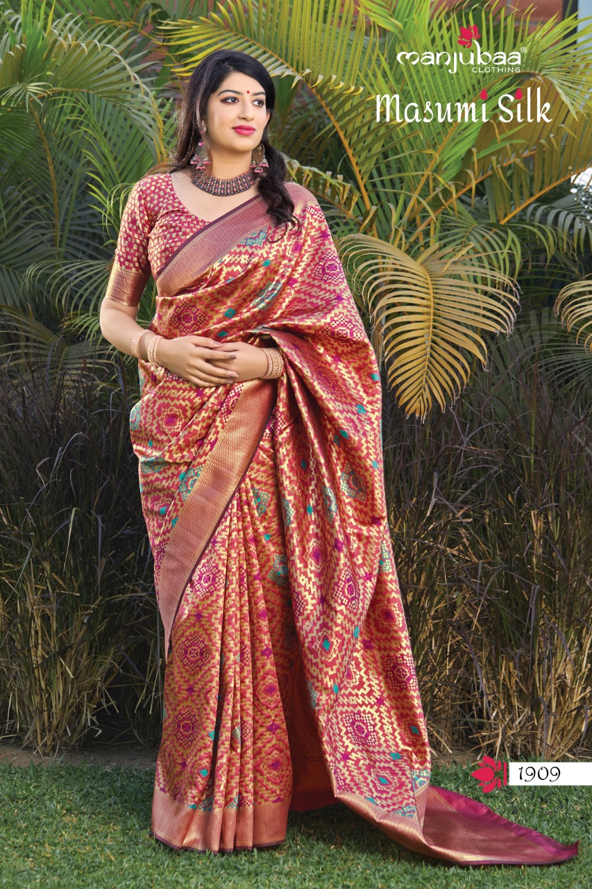 Masumi Silk By Manjubaa Designer Occasions Wear Sarees Wholesale Supplier Nd Dealer Gujarat