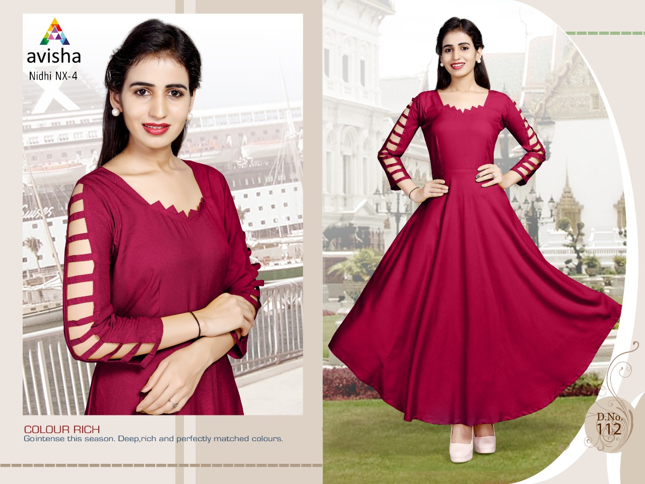 Venisa Nidhi Nx Vol 4 B Fancy Digital Printed Gowns Wholesale Supplier And Dealer Surat