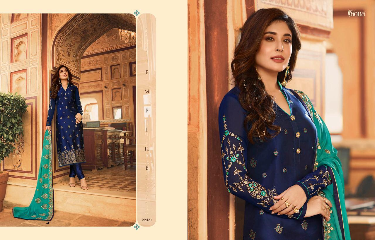 Kritika Top Jaquard With Heavy Dupatta By Fiona Series 22431 To 22437 Designer Party Wear Suits Whol...