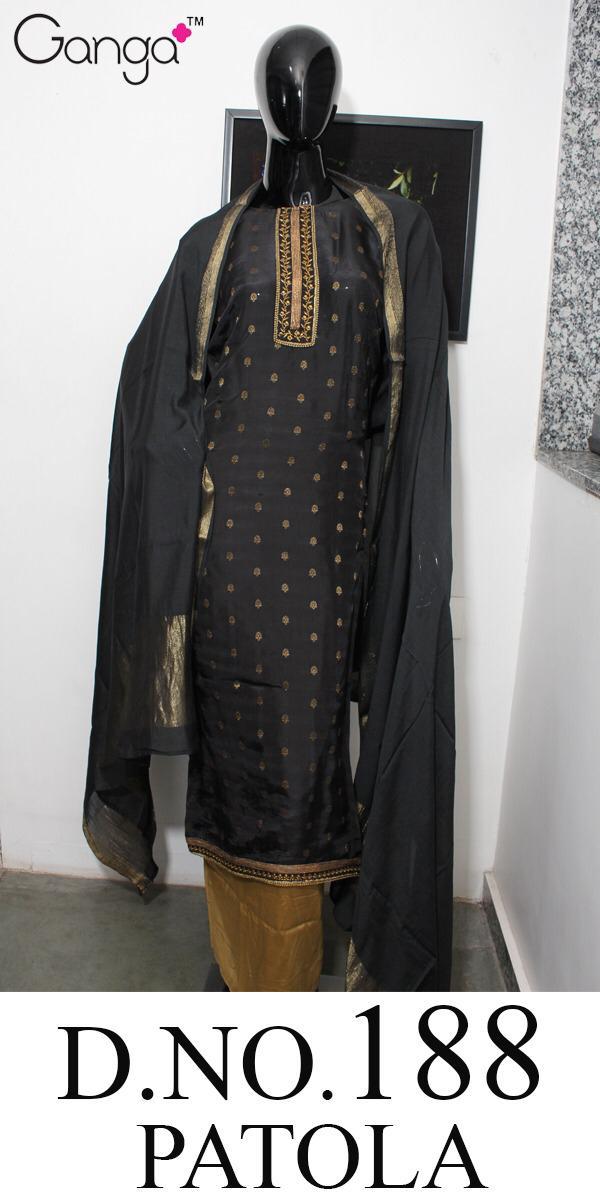 Patola 188 By Ganga Silk Designer Occasions Wear Suits Wholesale Supplier Surat