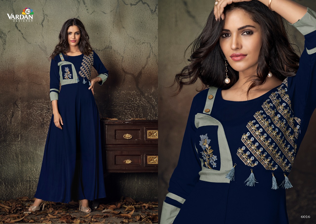 Gulnaz Vol 2 By Vardan Designer Reyon Gown Collection Supplier  India