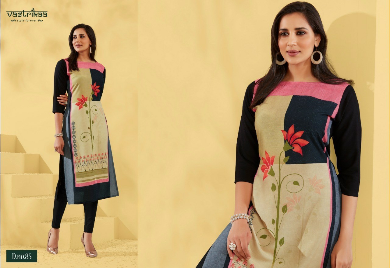 Splash Vol 2 By Vastrikaa Reyon Kurtis Collection Supplier Gujarat