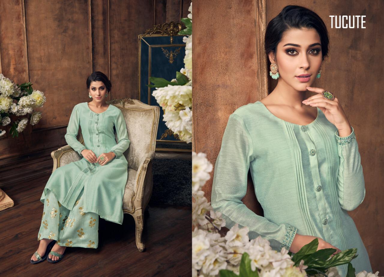 Tc 666 Series By Karma Muga Silk Top With Bottom Wholesale Supplier Gujarat