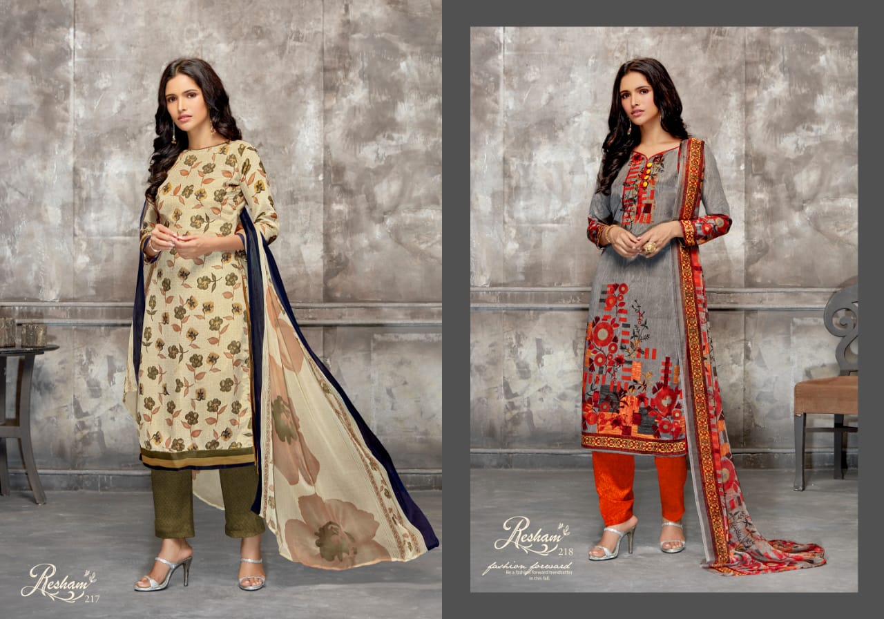 Resham Vol 7 By Anmol Tex Crepe Printed Dress Materials Wholesale Supplier India