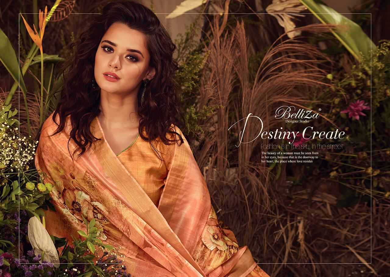 Kesari By Belliza Designer Studio Satin Dress Materials Wholesale Supplier Surat