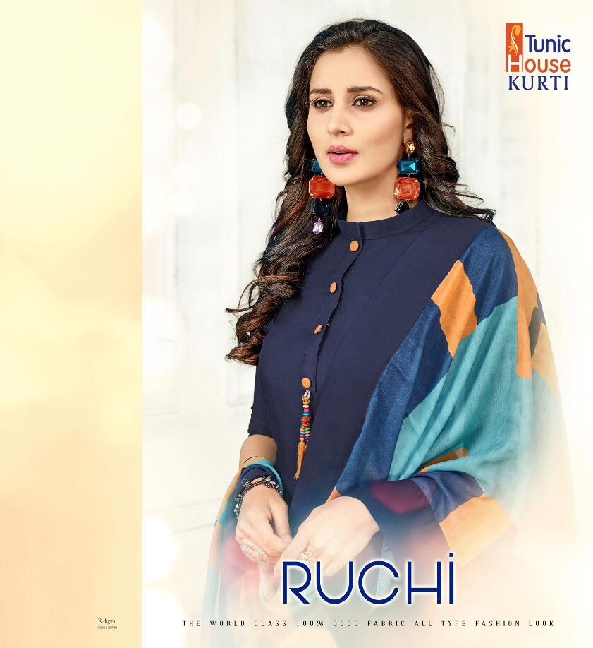 Ruchi By Tunic Musline Kurtis With Duppta Wholesale Supplier Gujarat