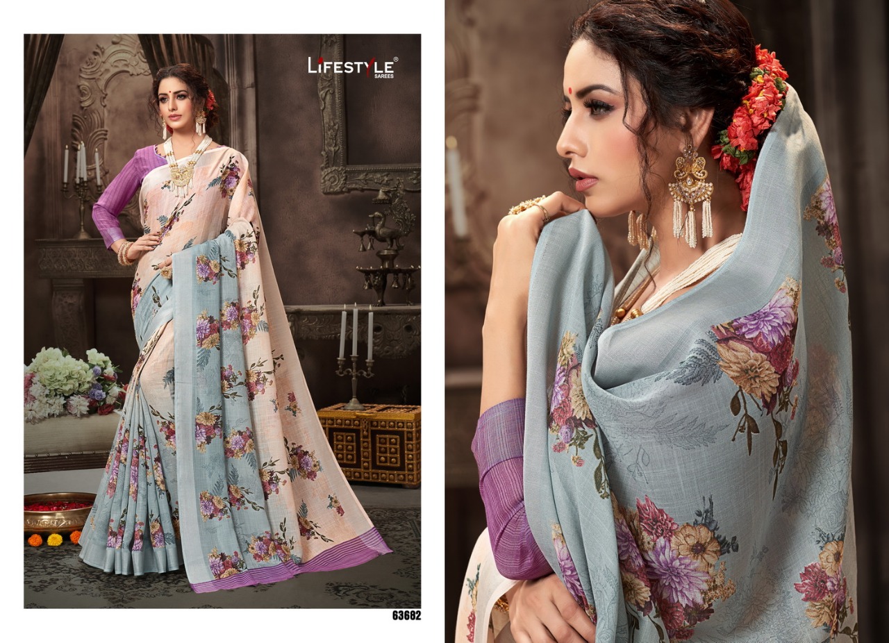 Sambhavi Cotton 2 By Lifestyle Linen Jari Patta Sarees Wholesale Supplier Nd Dealer Gujarat