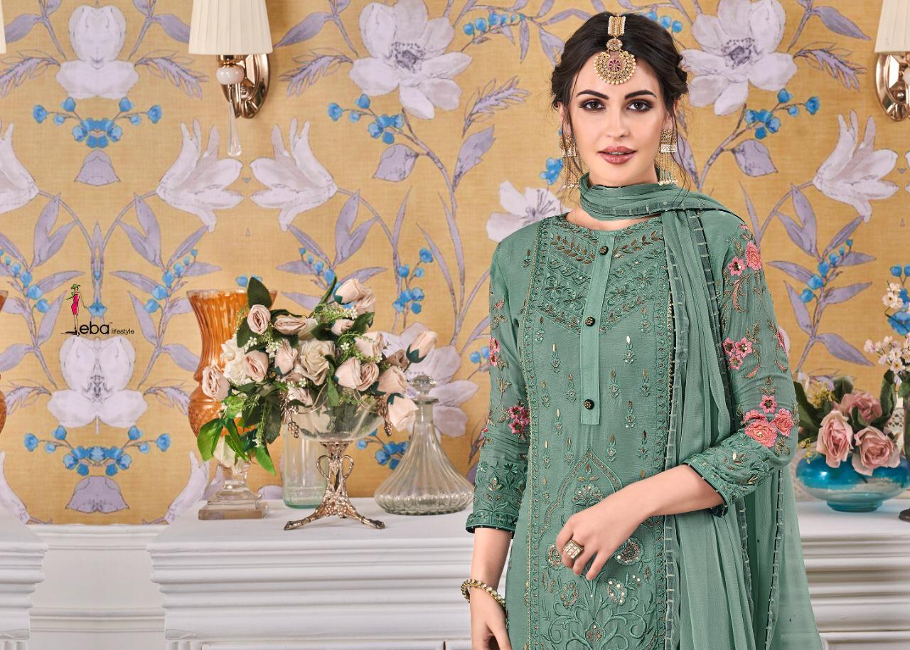 Hurma Vol 16 By Eba Lifestyle Series 1084 To 1087 Designer Party Wear Sharara Suits Wholesale Suppli...