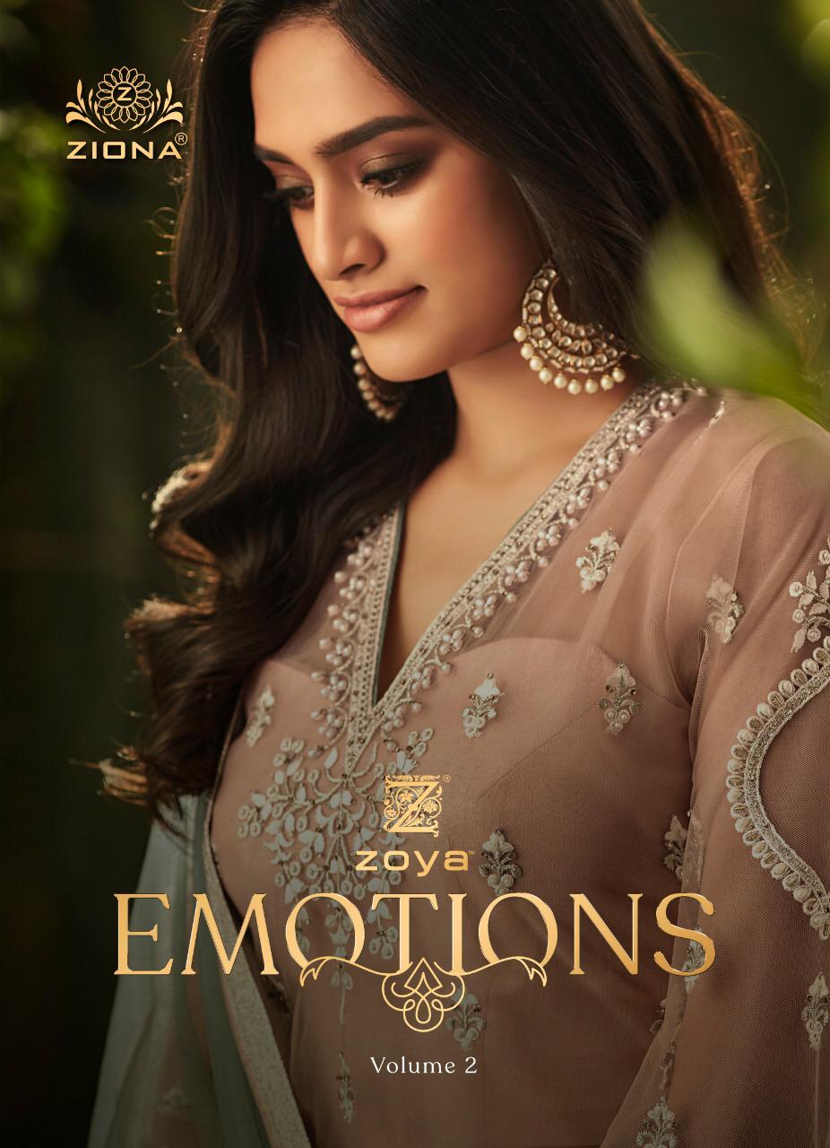 Ziona Emotions Vol 2 By Zoya Series 32001 To 32008 Designer Party Wear Suits Wholesale Supplier Nd D...