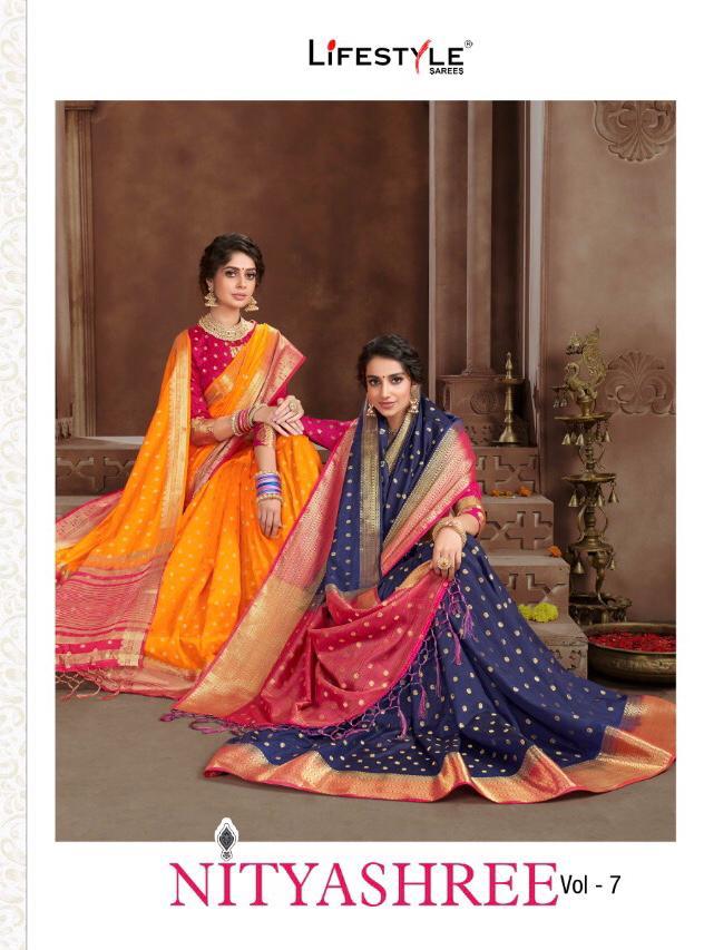 Niyashree Vol 7 By Lifestyle Silk Designer Occasions Wear Sarees Wholesale Supplier Nd Dealer India