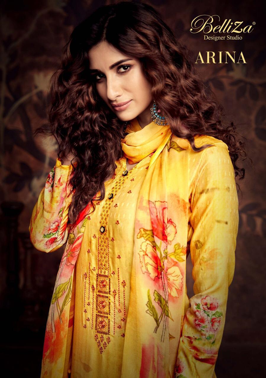 Arina By Belliza Designer Studio Pashmina Digital Printed Suits Wholesale Supplier Nd Trader India