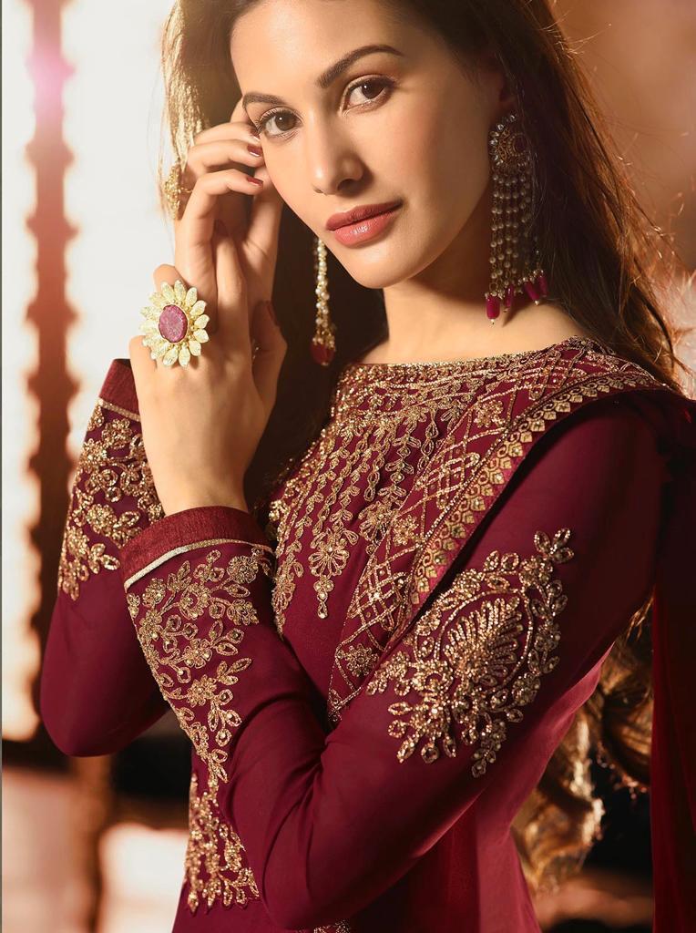 Amyra Abha By Glossy Series 9054 To 9061 Designer Party Wear Suits Wholesale Supplier Nd Dealer Guja...