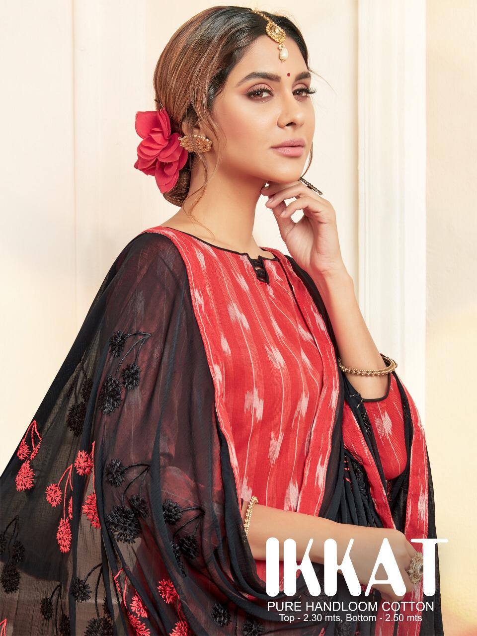 Ikkat By Raghav  Creation Handloom Cotton Dress Materials Wholesale Supplier Surat