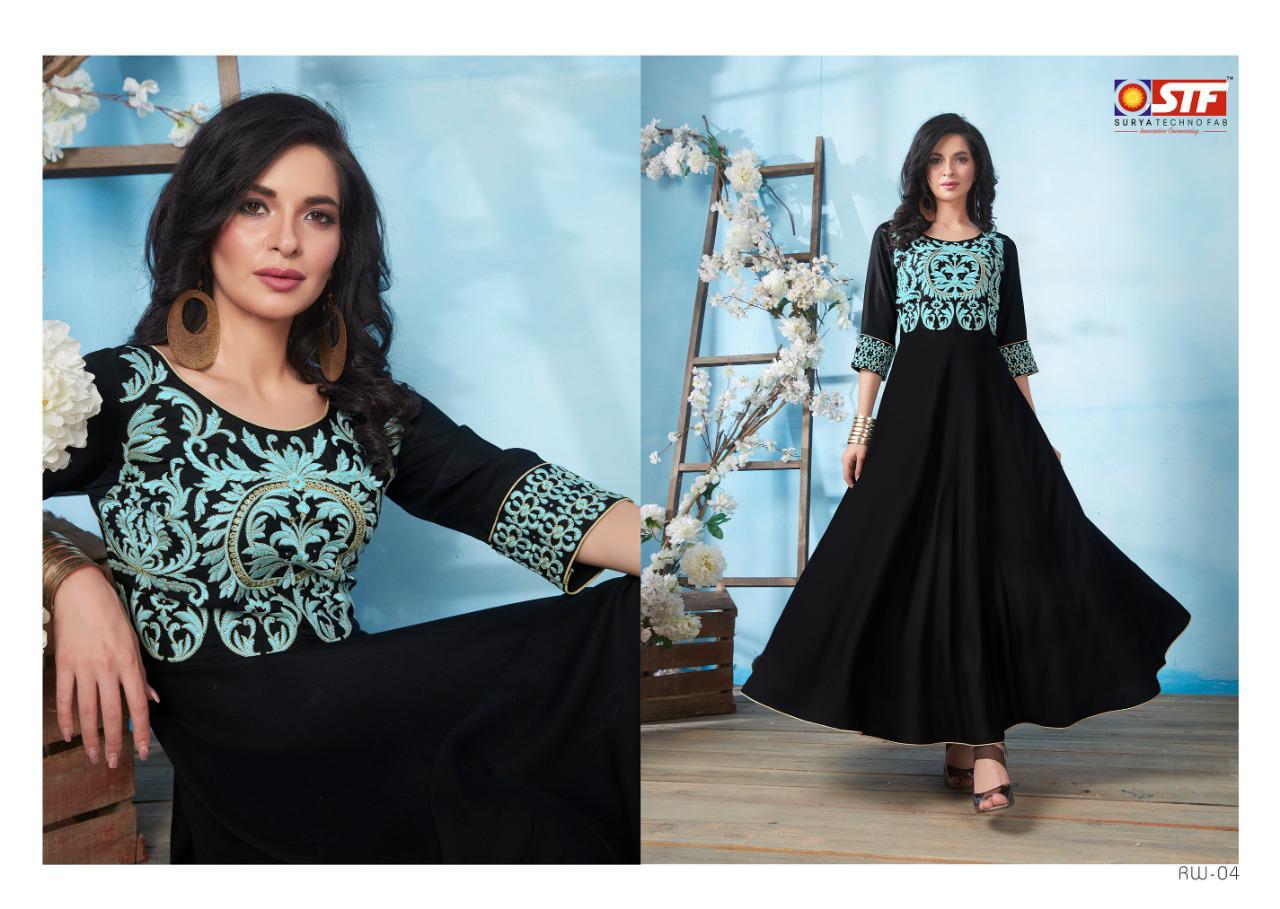 Riwaaz By Stf Embroidered Designer Party Wear Gowns Wholesale Supplier Surat