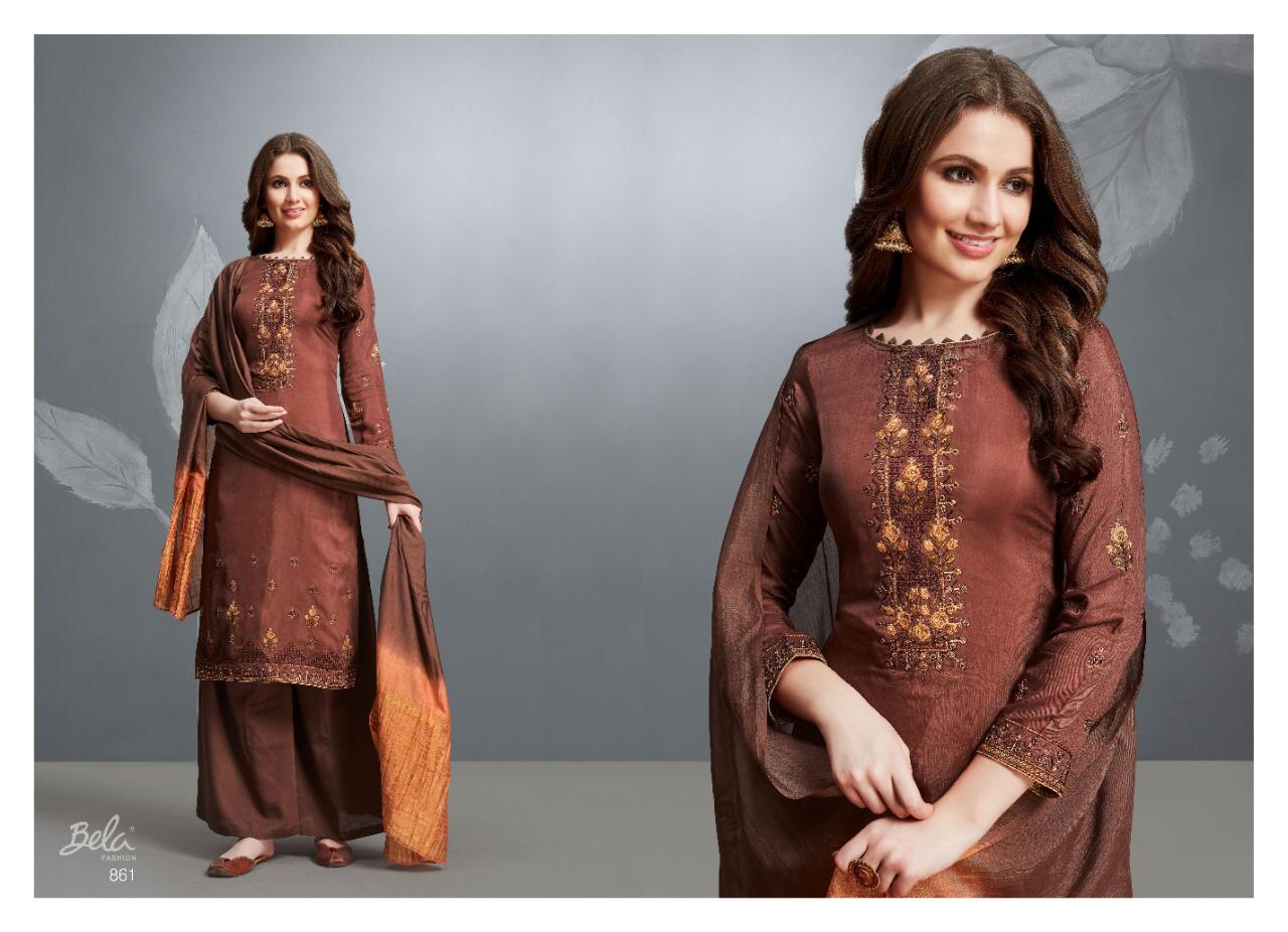 Resham By Bela Series 855 To 863 Designer Party Wear Suits Wholesale Supplier Nd Dealer Gujarat