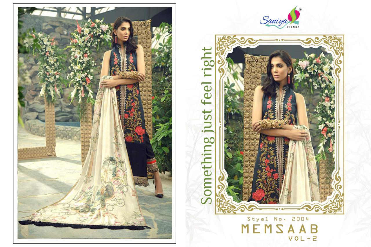 Memsaab 2 By Saniya Trendz Pakistani Suits Wholesale Supplier Nd Dealer Gujarat