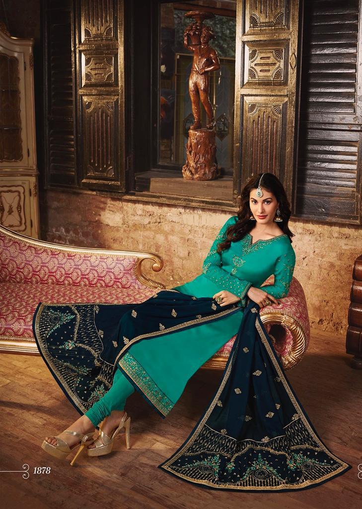 Lajja By Glossy Series 1872 To 1879 Designer Party Wear Suits Wholesale Supplier Gujarat