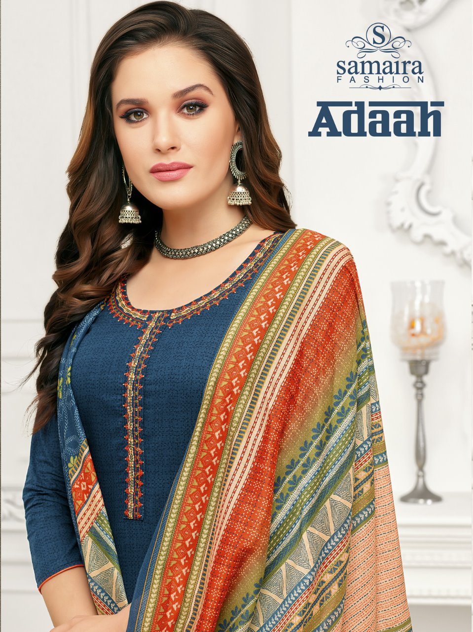 Adaah By Samaira Cambric Cotton Suits Wholesale Supplier Gujarat