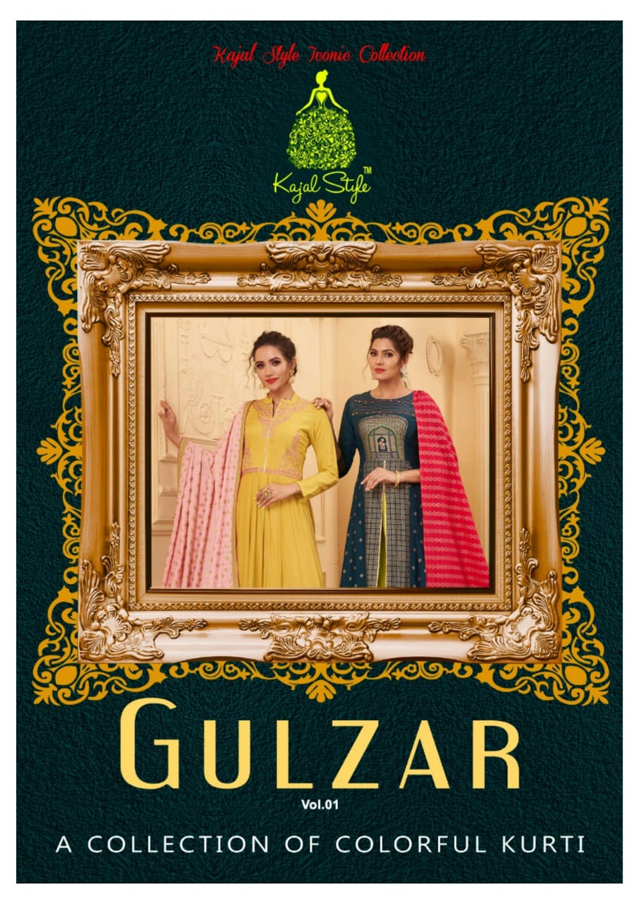 Gulzar Vol 1 By Kajal Style Reyon Printed Party Wear Suits Wholesale Supplier Gujarat