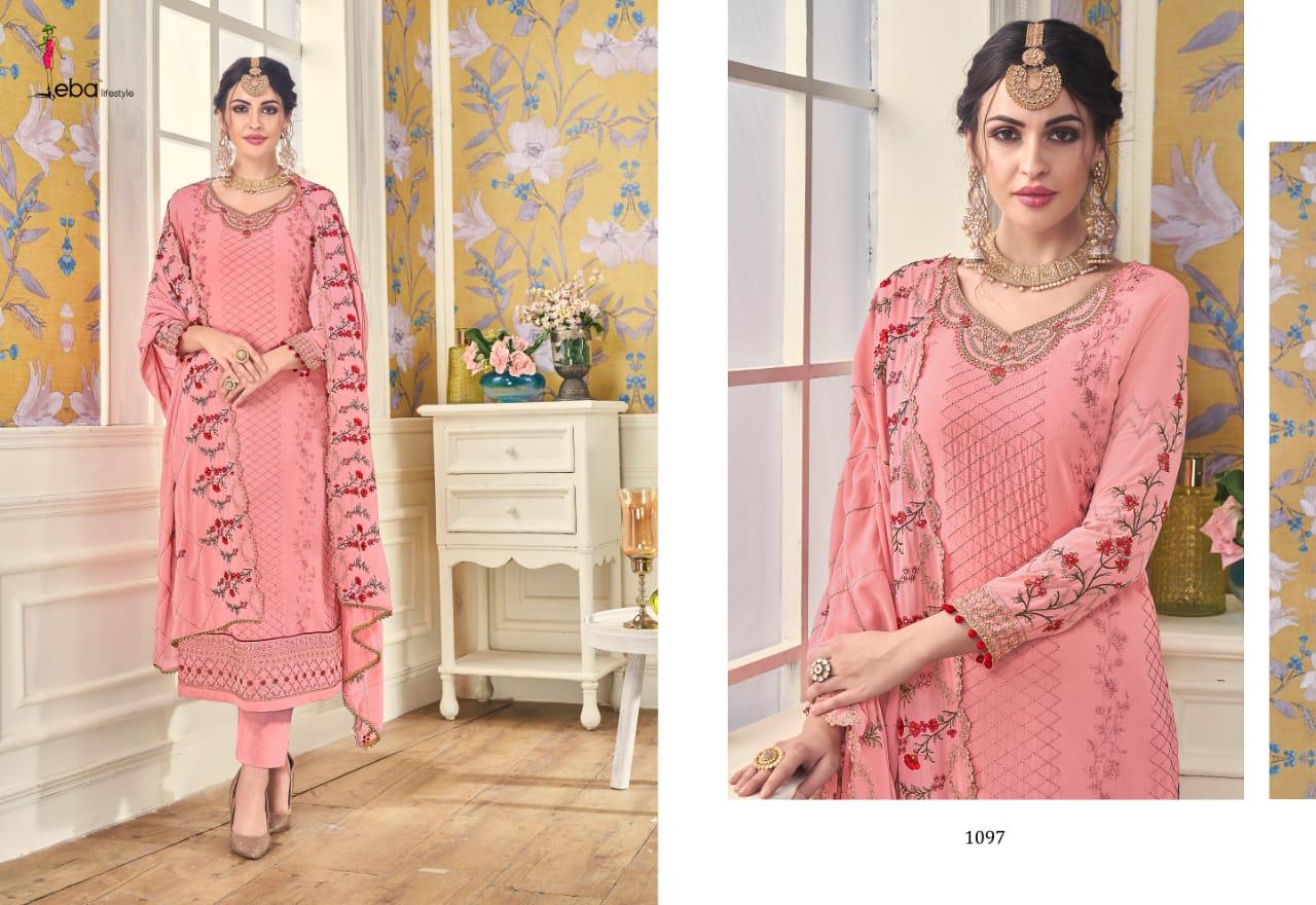Hurma Vol 18 By Eba Lifestyle Series 1095 To 1100 Designer Party Wear Suits Wholesale Supplier Gujar...