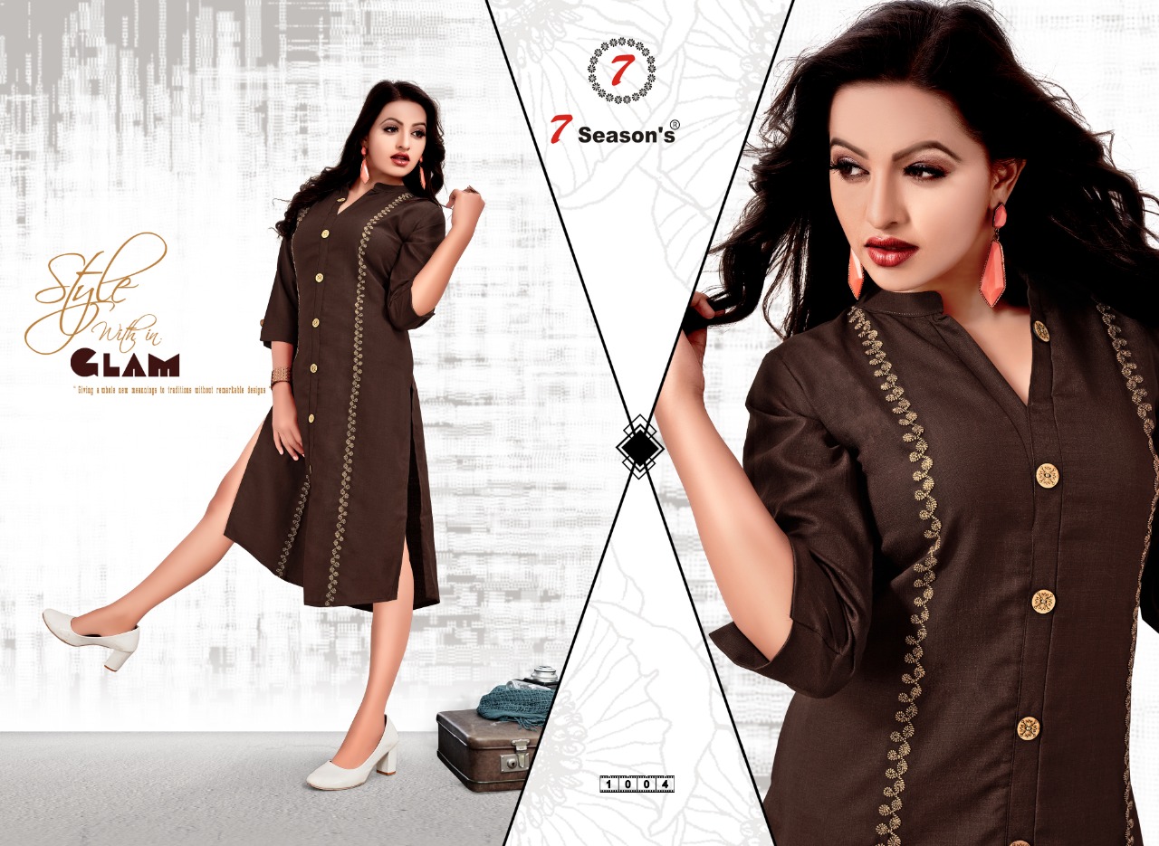Beautiful By 7 Seasons Designer Kurtis Wholesale Supplier India