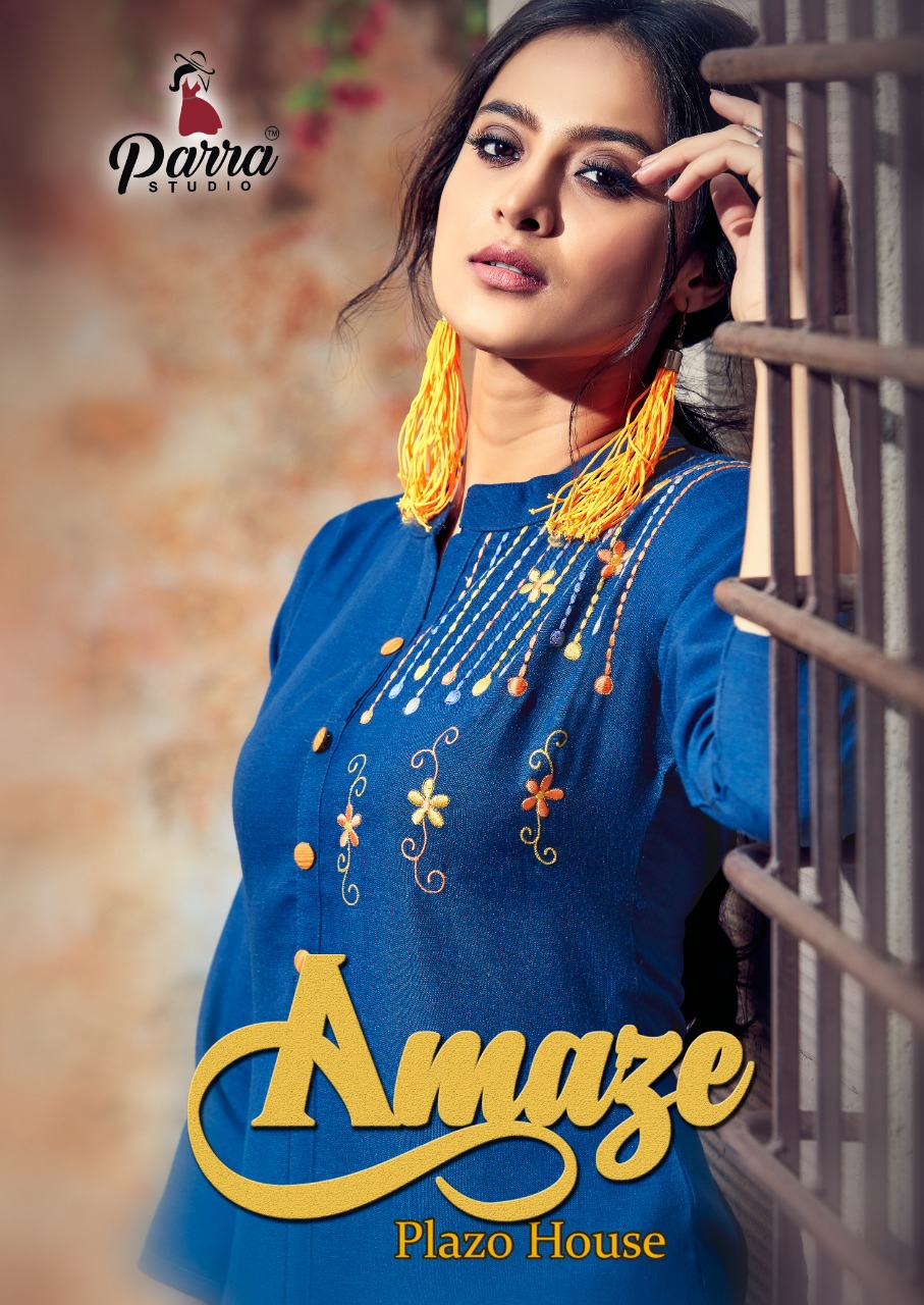 Amaze By Parra Studio Cotton Kurtis With Plazzo Wholesale Supplier And Dealer Gujarat