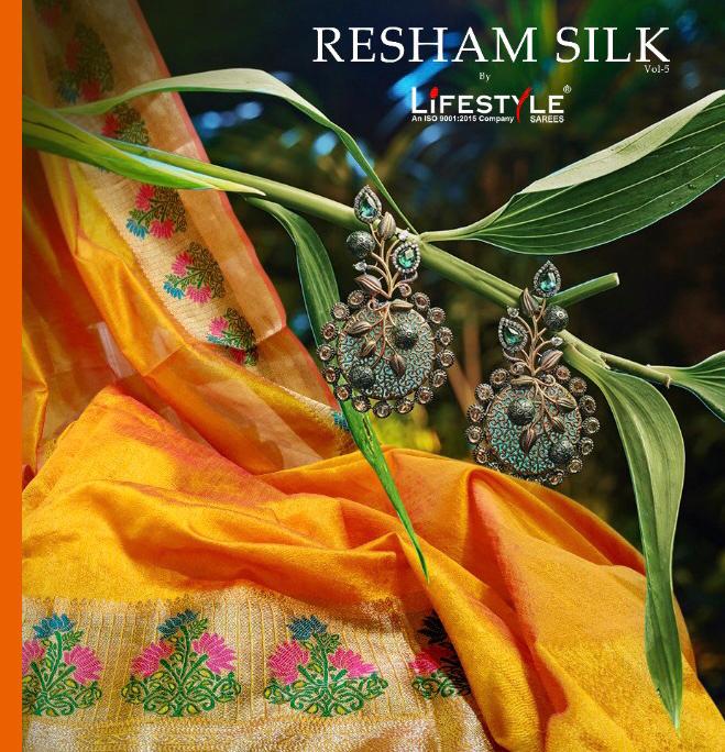 Resham Silk Vol 5 By Lifestyle Silk Sarees Wholesale Supplier And Dealer Surat