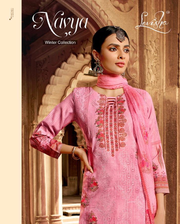 Navya By Levisha Pashmina Printed Dress Materials Wholesale Supplier Gujarat