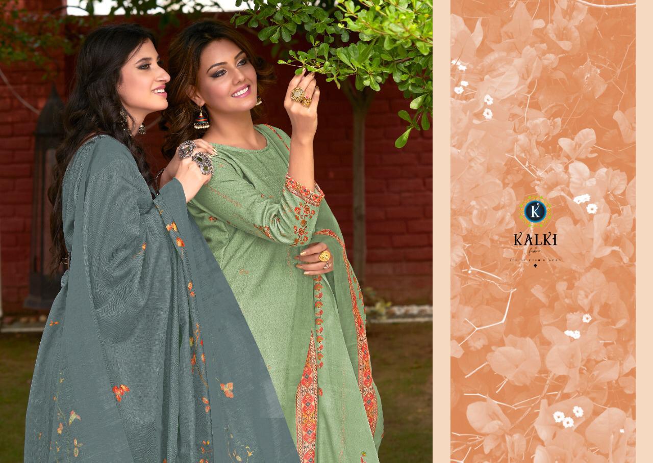 Khawa By Kalki Fashion Pashmina Printed Dress Materials Wholesale Supplier Surat