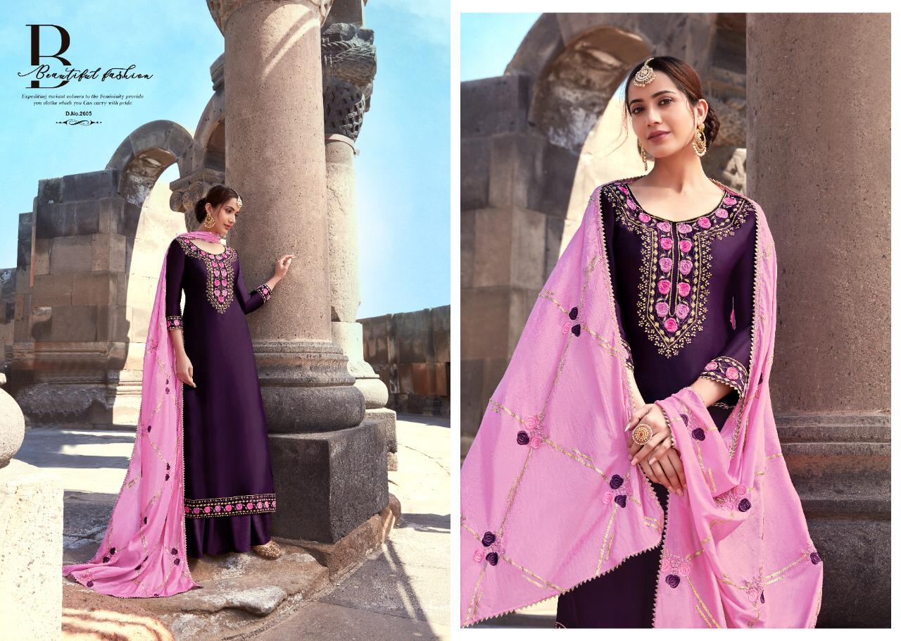 Sara By Alisa Satin Georgette Embroidered Designer Party Wear Suits Wholesale Supplier Gujarat