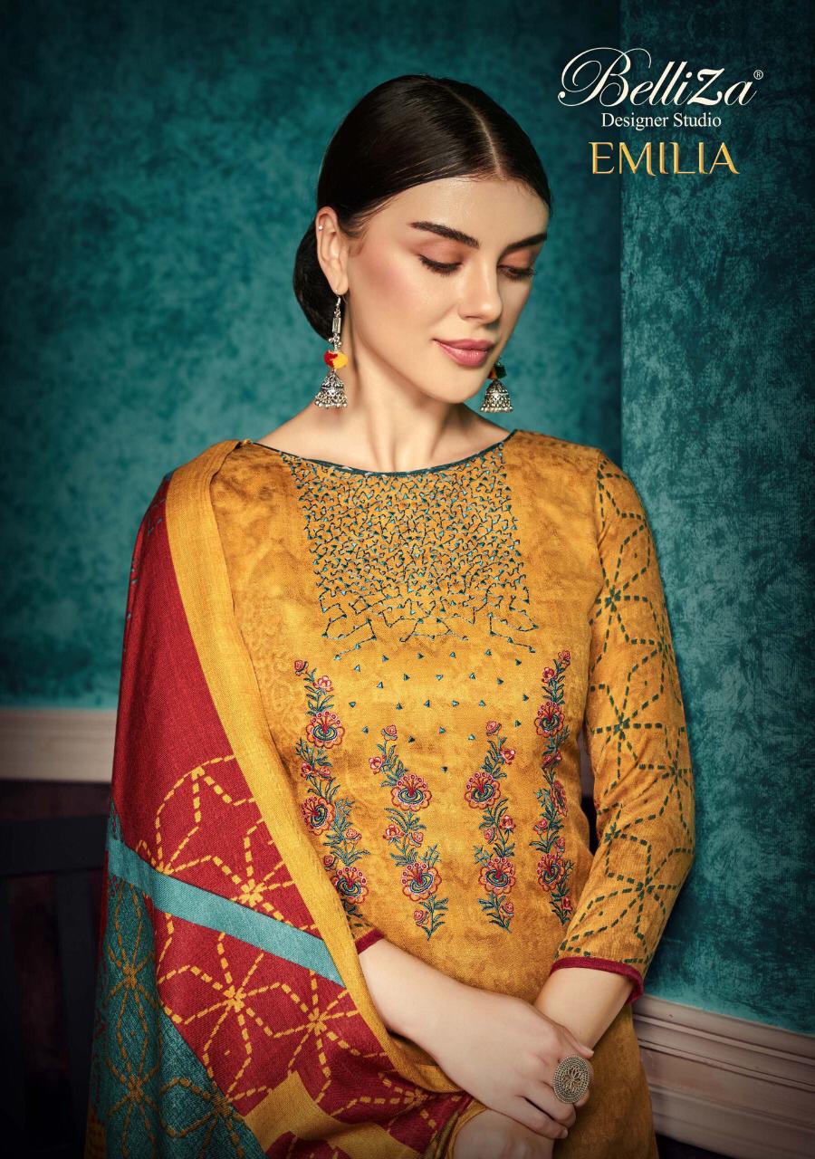 Emilia By Belliza Designer Studio Pashmina Designer Dress Materials Wholesale Supplier Surat