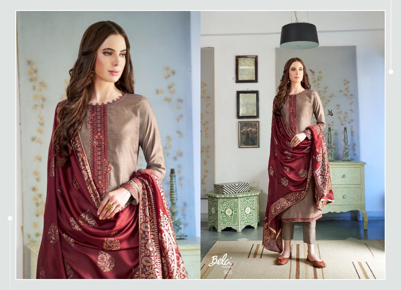 Swarna By Bela Series 900 To 908 Designer Party Wear Suits Wholesale Supplier Gujarat